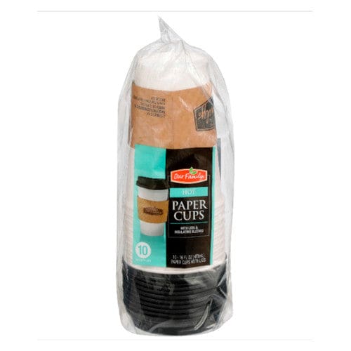 Our Family Hot Cups with Lids/Sleeves 10ct (Case of 12) - Misc/Our Family - Our Family