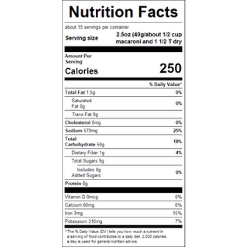 Our Family Mac & Cheese Dinner 7.25oz (Case of 24) - Misc/Our Family - Our Family