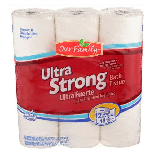 Our Family Mega Strong Ultra Bath Tissue 12rl (Case of 4) - Misc/Our Family - Our Family