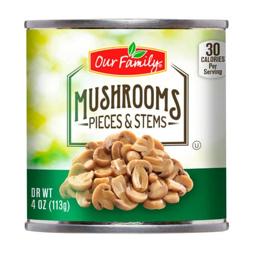 Our Family Mushroom Pieces & Stems 4oz (Case of 24) - Misc/Our Family - Our Family