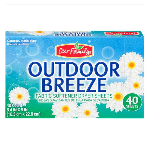 Our Family Outdoor Breeze Dryer Sheets 40ct (Case of 12) - Misc/Our Family - Our Family