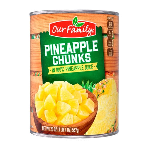 Our Family Pineapple Chunks 20oz (Case of 24) - Misc/Our Family - Our Family