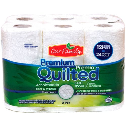 Our Family Quilted Premium Bath Tissue 12rl (Case of 4) - Misc/Our Family - Our Family