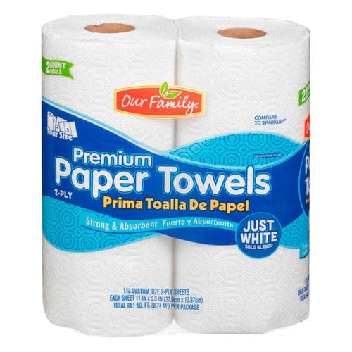 Our Family Select-A-Size Paper Towels Giant Rolls 2rl (Case of 12) - Misc/Our Family - Our Family