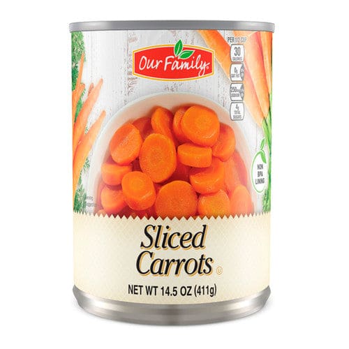 Our Family Sliced Carrots 14.5oz (Case of 24) - Misc/Our Family - Our Family
