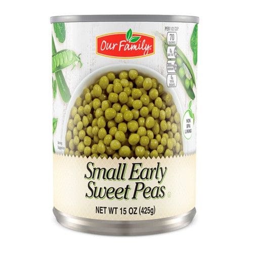 Our Family Small Early Sweet Peas 15oz (Case of 24) - Misc/Our Family - Our Family