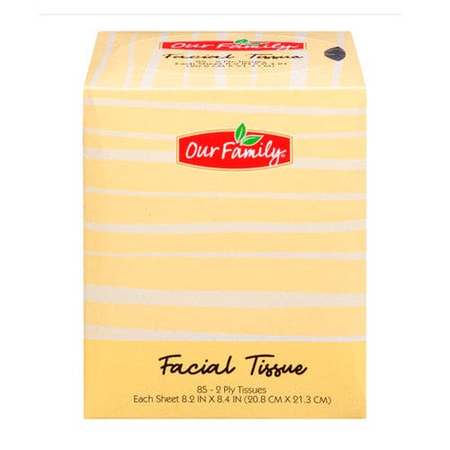Our Family Unscented Tissue Cubes 85ct (Case of 36) - Misc/Our Family - Our Family