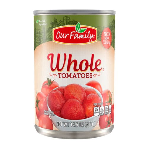 Our Family Whole Peeled Tomatoes 14.5oz (Case of 24) - Misc/Our Family - Our Family