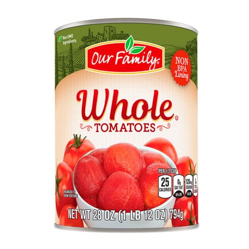 Our Family Whole Peeled Tomatoes 28oz (Case of 12) - Misc/Our Family - Our Family