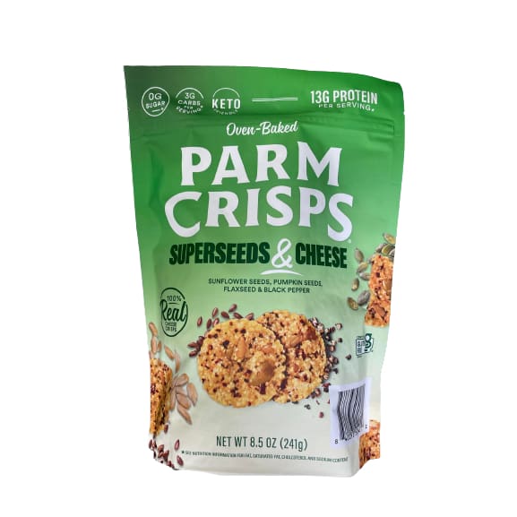 Oven-Baked Parm Crisps Superseeds & Cheese 8.5 oz. - Oven-Baked