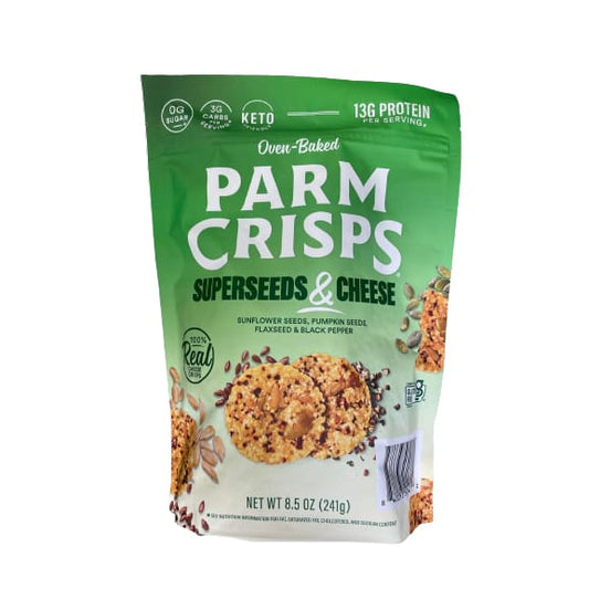 Oven-Baked Parm Crisps Superseeds & Cheese 8.5 oz. - Oven-Baked