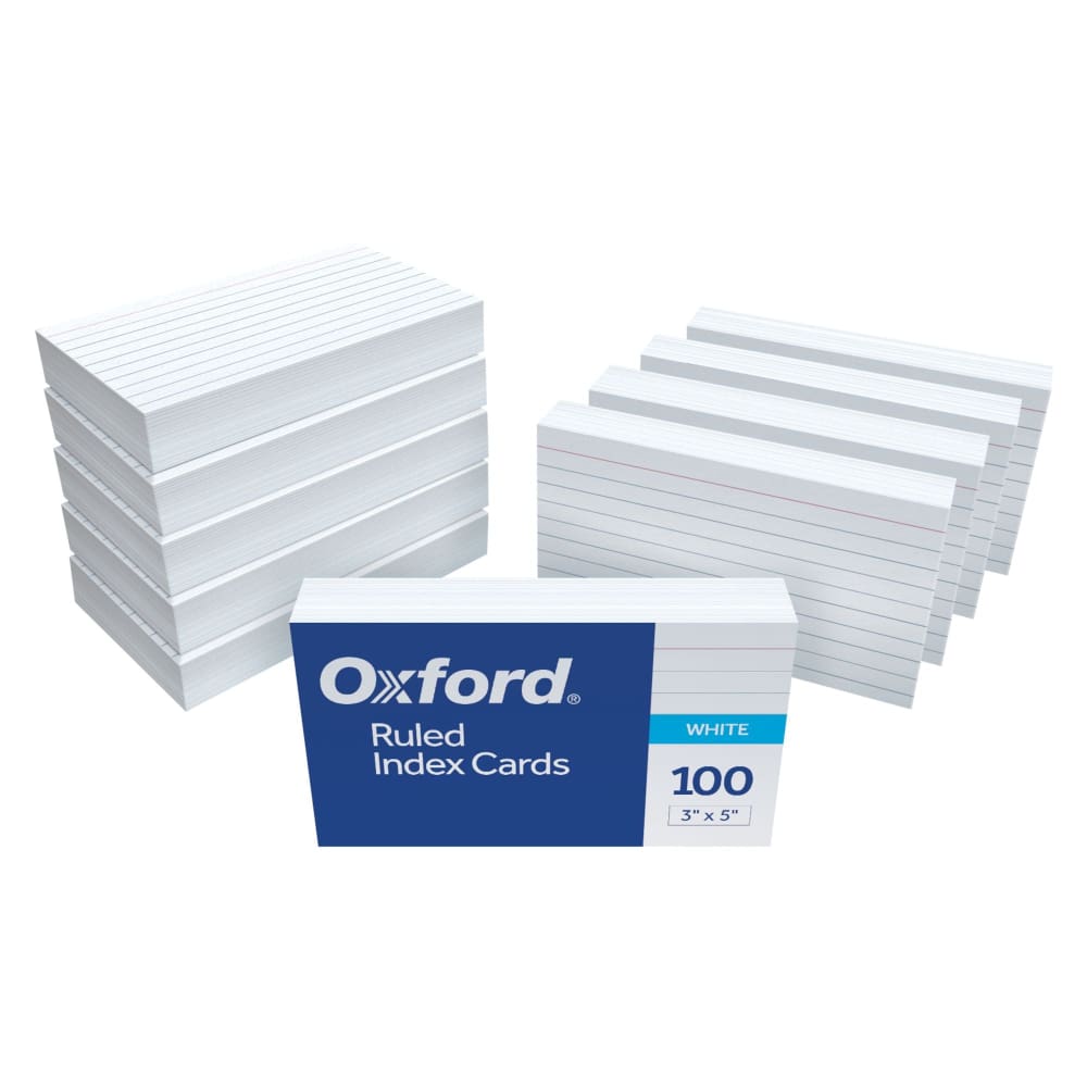 Oxford Ruled White Index Cards 3 x 5 1,000 ct. - Home/Office/Office Supplies/Paper & Printable Media/Notebooks & Writing Pads/ - Unbranded