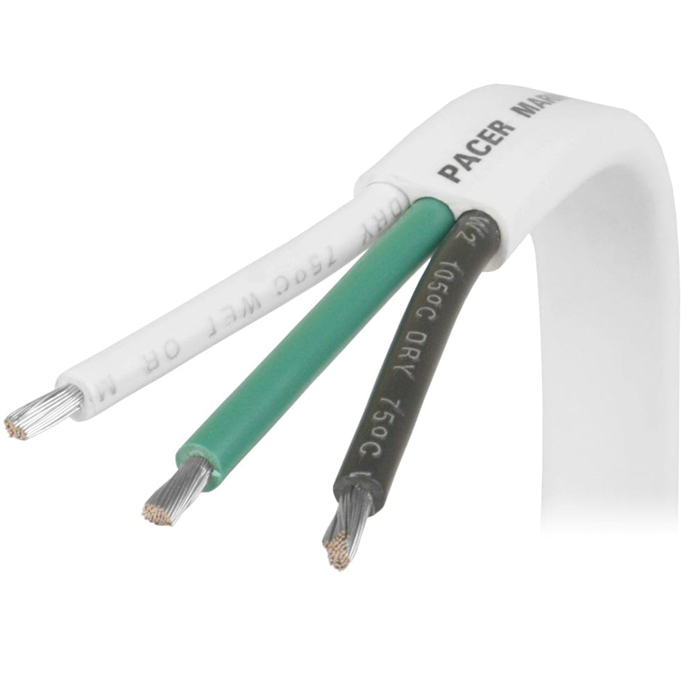 Pacer 14/ 3 AWG Triplex Cable - Black/ Green/ White - 100’ - Electrical | Wire - Pacer Group