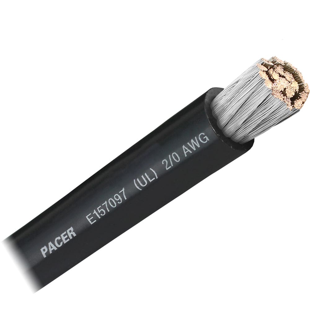 Pacer Black 2/ AWG Battery Cable - Sold By The Foot (Pack of 4) - Electrical | Wire - Pacer Group