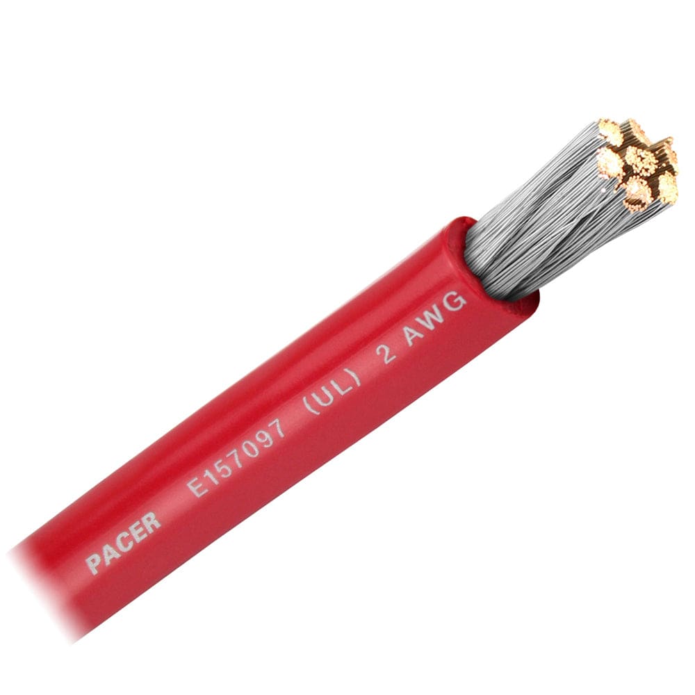 Pacer Red 2 AWG Battery Cable - Sold By The Foot (Pack of 5) - Electrical | Wire - Pacer Group
