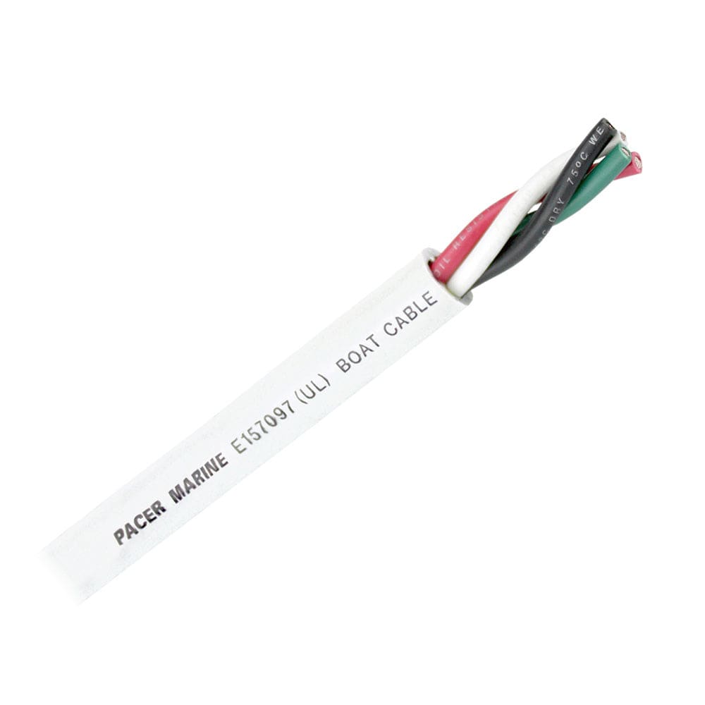 Pacer Round 4 Conductor Cable - 250’ - 12/ 4 AWG - Black Green Red & White - Electrical | Wire - Pacer Group