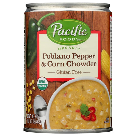 PACIFIC FOODS: Soup Poblano Corn Chowder 16.3 OZ (Pack of 5) - Soups & Stocks - PACIFIC FOODS