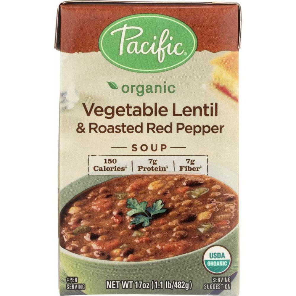 Pacific Foods Pacific Natural Foods Organic Vegetable Lentil and Roasted Red Pepper Soup, 17 oz