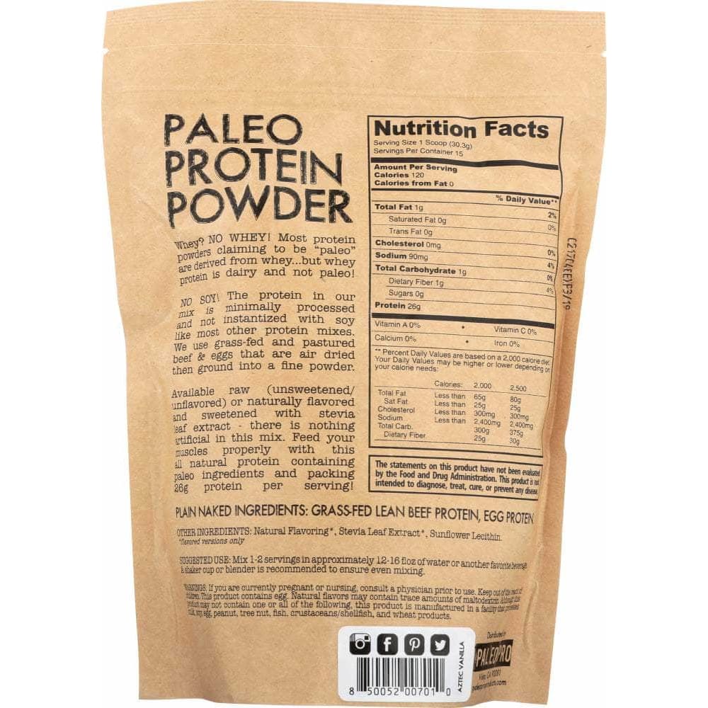 Paleopro Paleo Protein Powder Aztec Vanilla, 1 bg