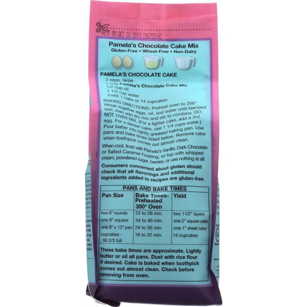 Pamelas Pamelas Gluten Free Chocolate Cake Mix, 21 oz