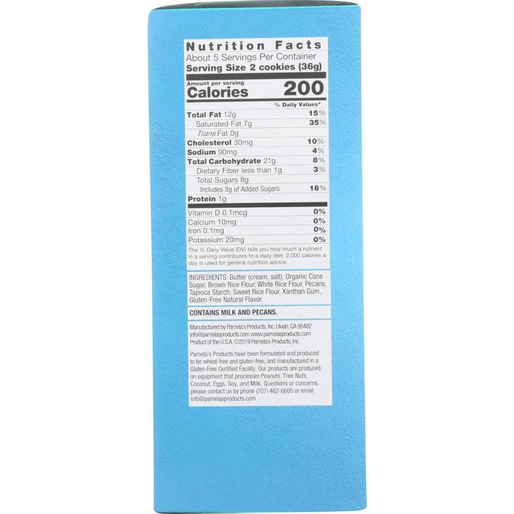 Pamelas Pamelas Pecan Shortbread Cookies, 6.25 oz