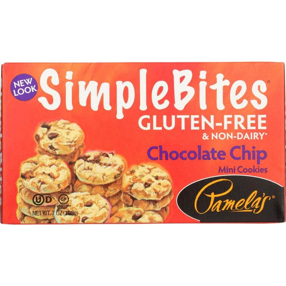 Pamelas Pamela's Products Gluten Free Simplebites Mini Cookies Chocolate Chip, 7 oz