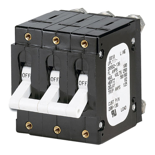 Paneltronics ’C’ Frame Magnetic Circuit Breaker - 100 Amp - Triple Pole - White - Electrical | Circuit Breakers - Paneltronics