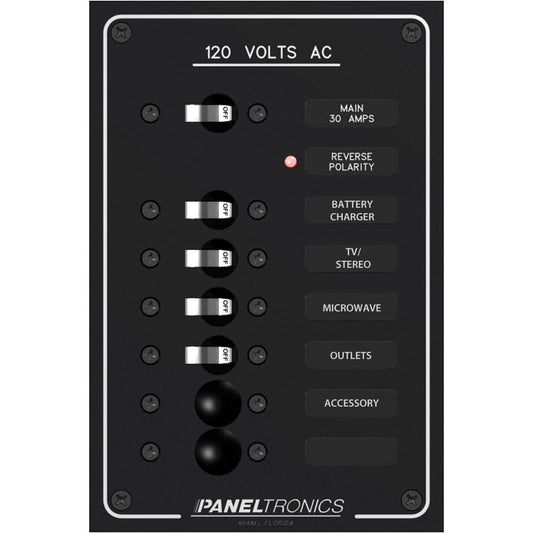 Paneltronics Standard AC 6 Position Breaker Panel & Main - Electrical | Electrical Panels - Paneltronics