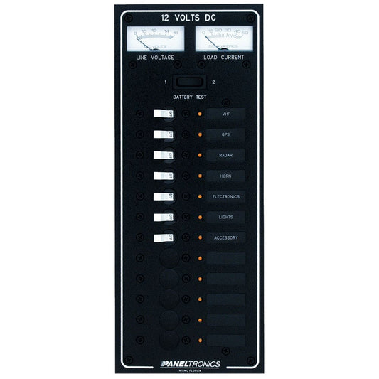 Paneltronics Standard DC 12 Position Breaker Panel w/ LEDs - Electrical | Electrical Panels - Paneltronics