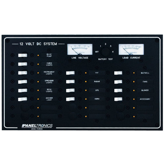 Paneltronics Standard DC 20 Position Breaker Panel & Meter - Electrical | Electrical Panels - Paneltronics
