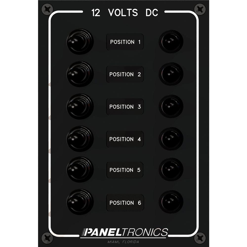 Paneltronics Waterproof Panel - DC 6-Position Toggle Switch & Circuit Breaker - Electrical | Electrical Panels - Paneltronics