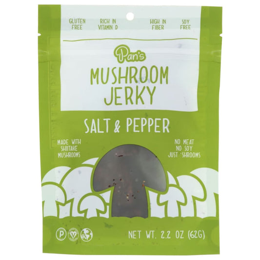 PANS: Salt Pepper Mushroom Jerky 2.2 oz (Pack of 4) - Snacks Other - PANS