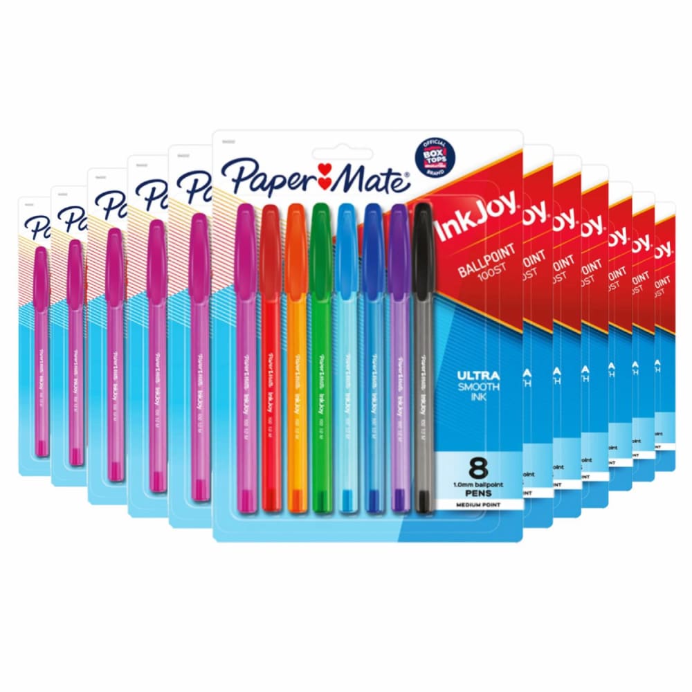 Paper Mate InkJoy 100ST Assorted Ink 8 ct ea - 12 Pack - Pens - Paper Mate