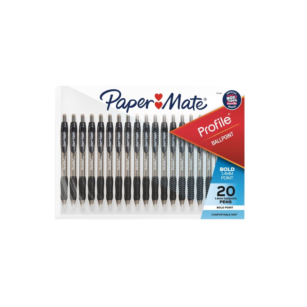 Paper Mate Profile Pen 20 pk. - Black - Paper