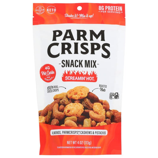 PARM CRISPS: Screamin Hot Snack Mix 4 oz (Pack of 4) - Nuts > Trail Mix - PARM CRISPS