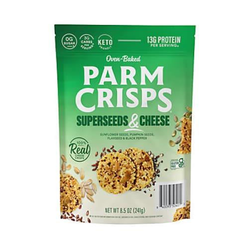 ParmCrisps Superseeds & Cheese Crisps 8.5 oz. - Home/Grocery/Snacks/Fruit Snacks Nuts & Seeds/ - ParmCrisps