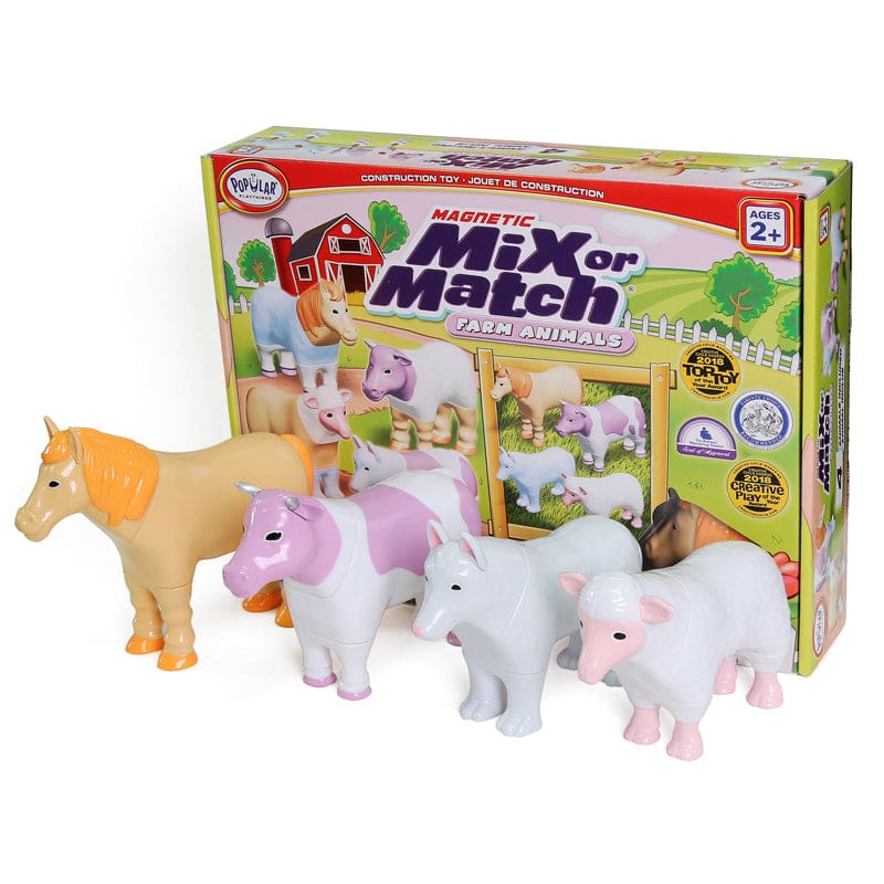Pastel Farm Animal Magnet Mix Match - Vehicles - Popular Playthings