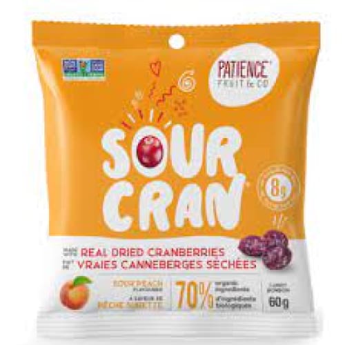 PATIENCE FRUIT & CO: Cranberries Sour Peach 2.12 oz - Grocery > Chocolate Desserts and Sweets > Candy - PATIENCE FRUIT &