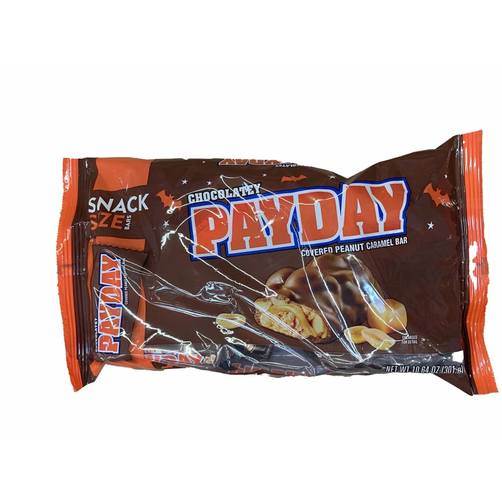 PAYDAY PAYDAY Chocolate Covered Peanut Caramel Snack Size Candy Bars, Halloween, 10.64 oz, Bag