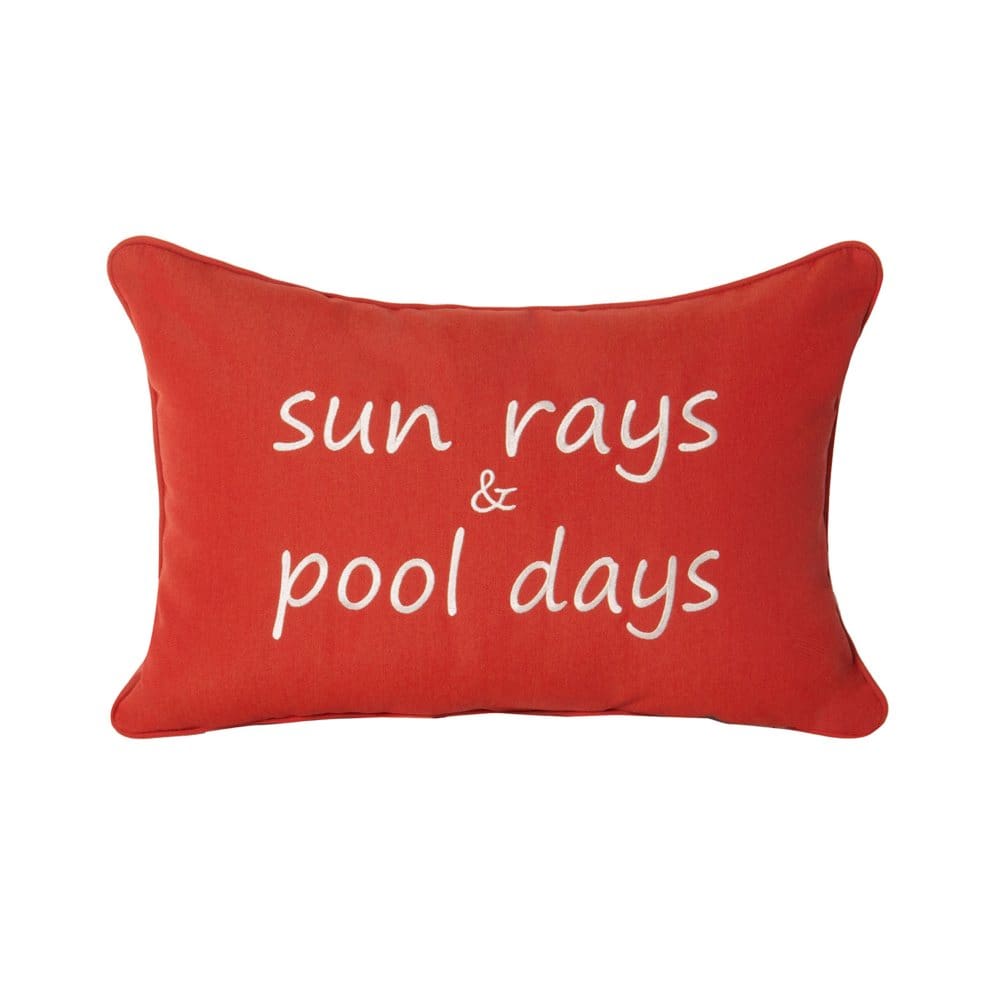 Peak Season Decorative Accent Pillow with Sunbrella Fabric 14 x 20 - Outdoor Cushions & Pillows - Peak
