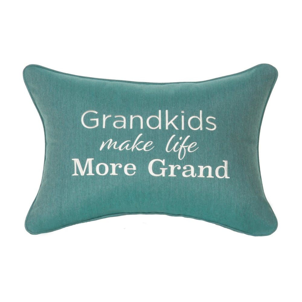 Peak Season Embroidered Accent Pillow Sunbrella Fabric 14 x 20 - Outdoor Cushions & Pillows - ShelHealth
