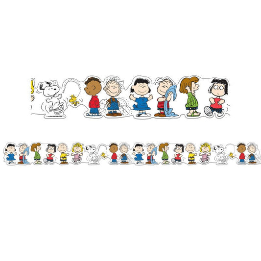 Peanuts Character Lineup Trim Extra Wide Die-Cut (Pack of 10) - Border/Trimmer - Eureka