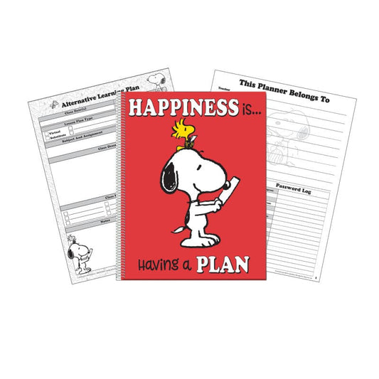 Peanuts Lesson Plan & Record Books (Pack of 3) - Plan & Record Books - Eureka