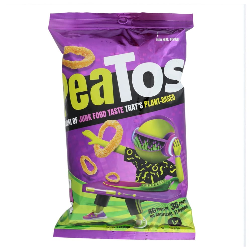 PEATOS: Crunchy Onion Rings 3 oz (Pack of 5) - PEATOS