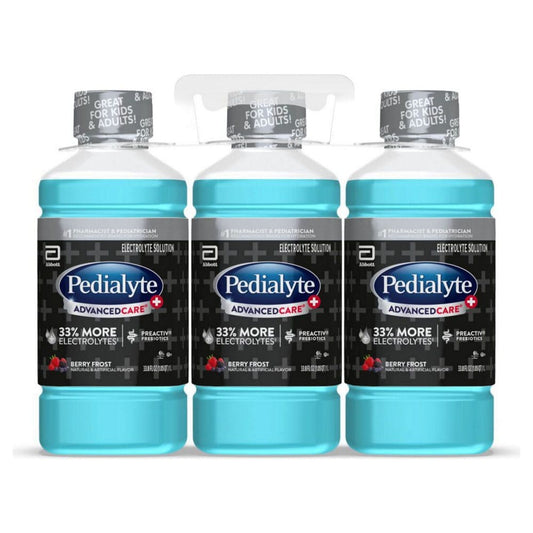 Pedialyte AdvancedCare Plus Electrolyte Solution Berry Frost (3 pk. 33.8 fl. oz.) - Kids’ Health - ShelHealth