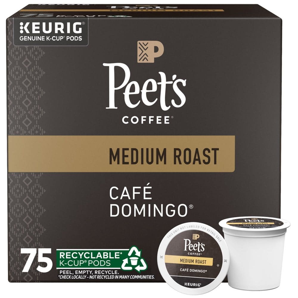 Peet’s Coffee Medium Roast K-Cups Café Domingo (75 ct.) - K-Cups & Single Serve Coffee - Peet’s