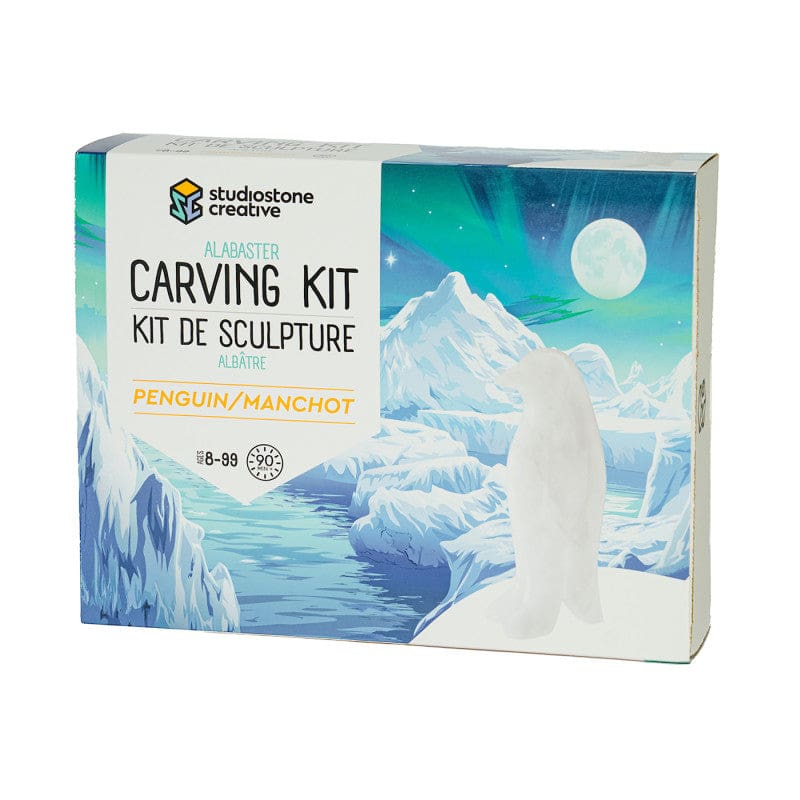Penguin Alabaster Carving Kit - Art & Craft Kits - Studiostone Creative Inc