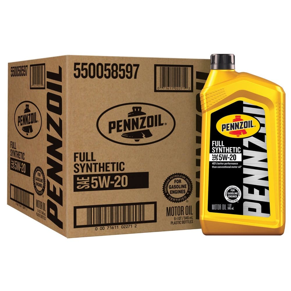 Pennzoil Full Synthetic 5W-20 Motor Oil (6 Pack/ 1 Quart Bottles) - Savings & Clearance - Pennzoil