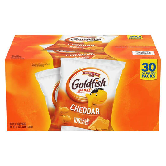 Pepperidge Farm Pepperidge Farm Goldfish Cheddar Crackers Snack Packs 30 pk./1.5 oz. - Home/Grocery Household & Pet/Canned & Packaged