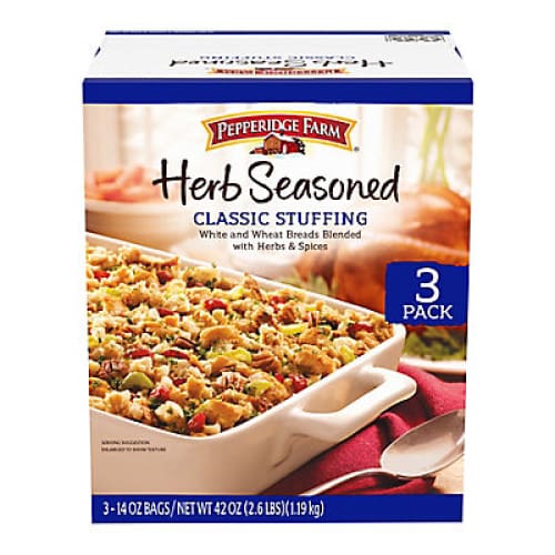 Pepperidge Farm Herb Seasoned Classic Stuffing 3 pk./14 oz. - Home/Seasonal/Thanksgiving/Thanksgiving Grocery/ - Pepperidge Farm